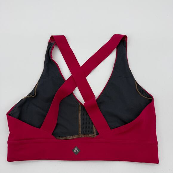 PRANA Layna Yoga Gym Sports Bra Size S Pink Light Support Pullover - Picture 4 of 4